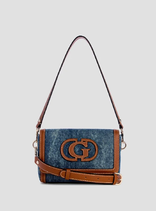 Women's shoulder bags premium -Denim Caramel Sebina Shoulder Bag