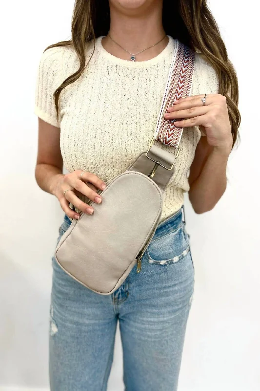 Women's crossbody bag trendy kit -Women's Sutton Sling Crossbody Fanny Bag In Grey