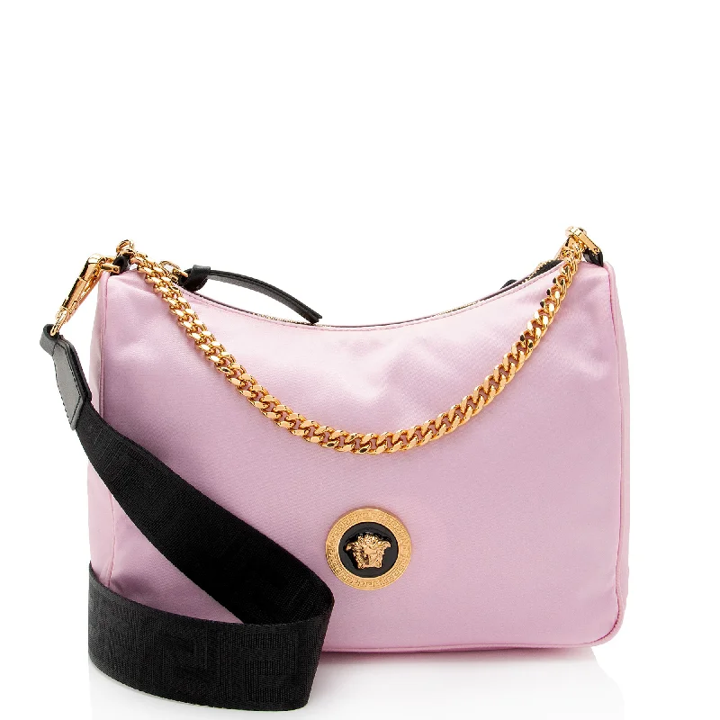 Women's crossbody bag compact style -Versace Nylon Medusa Tribute Chain Crossbody