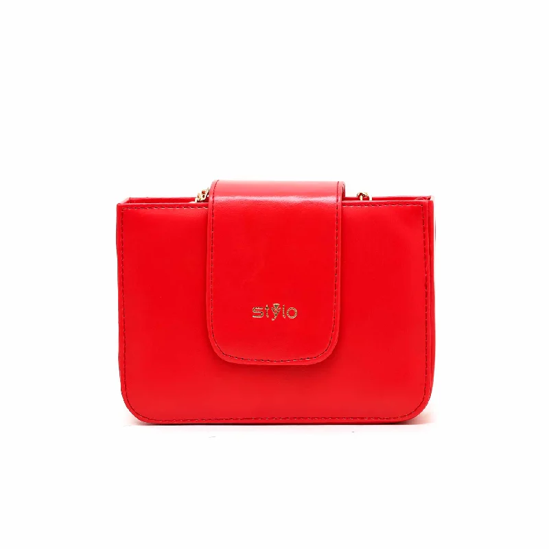 Women's shoulder bags modern -Red Casual Shoulder Bag P55383