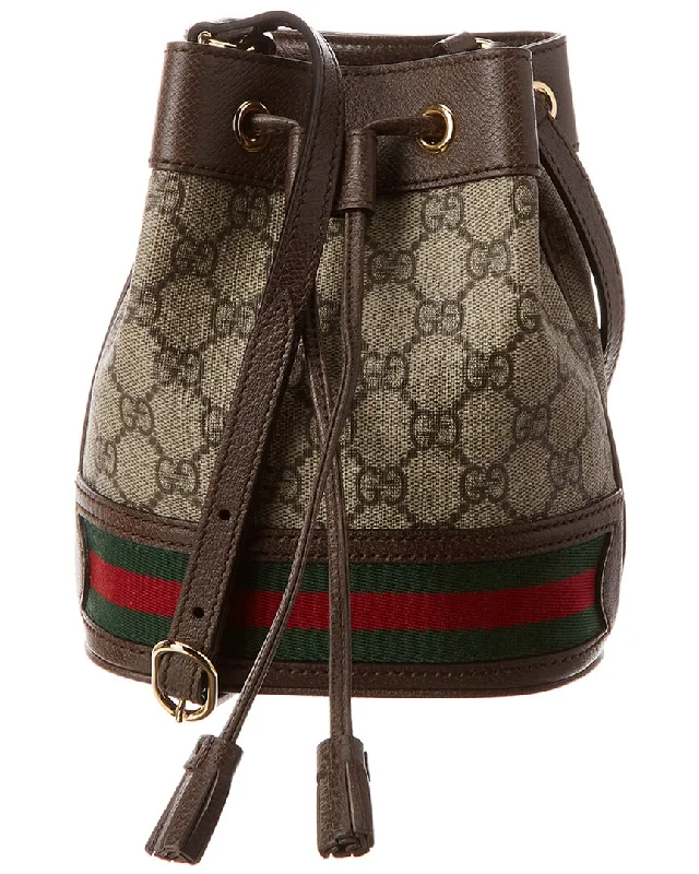 Women's bucket bag custom collection -Gucci Ophidia Mini GG Supreme Canvas & Leather Bucket Bag