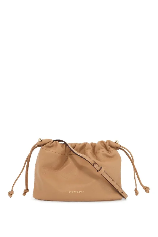 Women's bucket bag fashion apparel -Strathberry Charlotte Bucket Bag In Caramel Nappa With Drawstring And Shoulder Strap