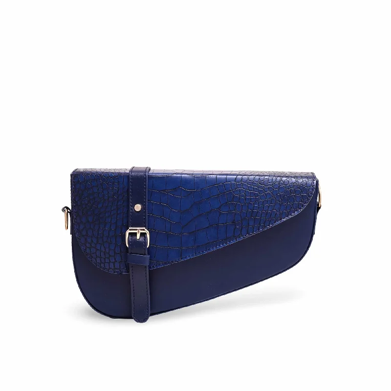 Women's shoulder bags oversized -Blue Formal Shoulder Bag P56095