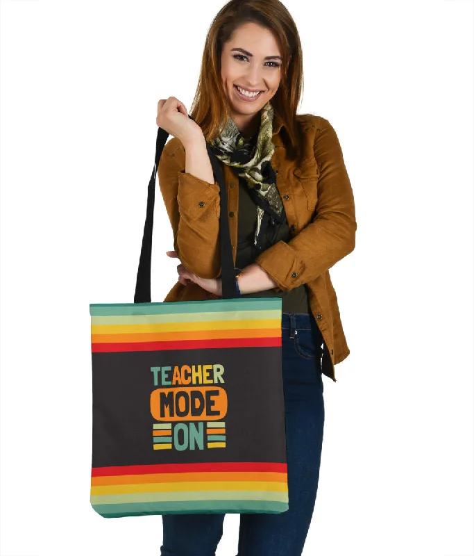 Women's tote bags premium-elegance -Teacher Mode Cloth Tote Bag