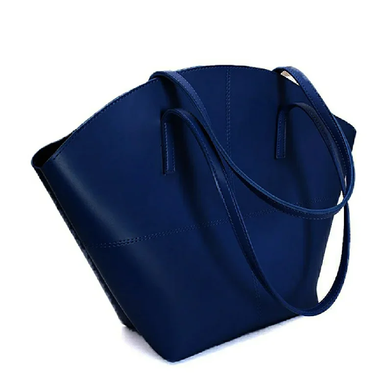 Women's shoulder bags grey -TOTE SHOULDER BLUE