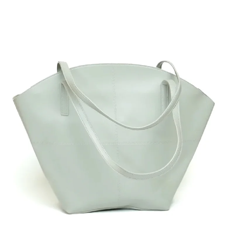 Women's shoulder bags suede -TOTE SHOULDER GREY