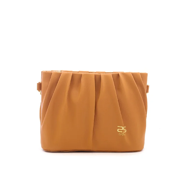 Women's shoulder bags embroidered -Mustard Formal Shoulder Bag P55220