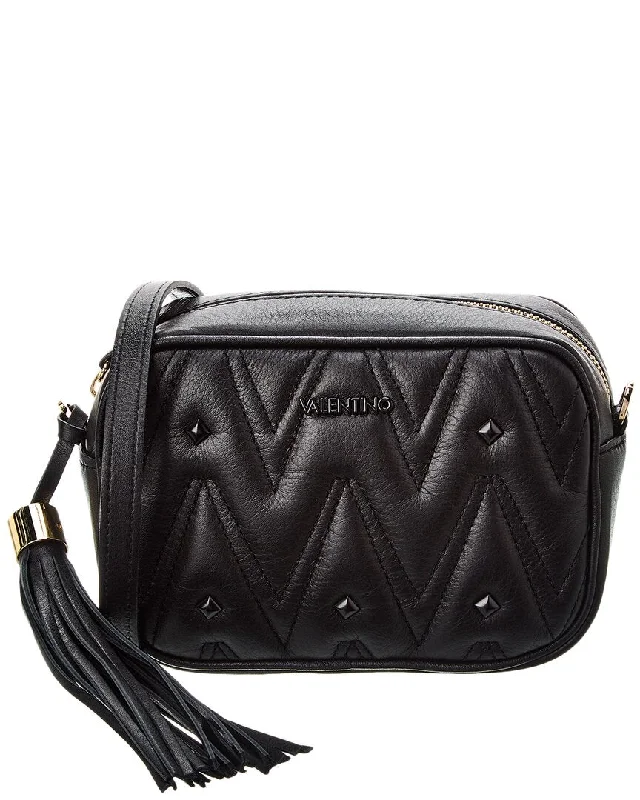 Women's crossbody bag fashion apparel -Valentino by Mario Valentino Amel Diamond Leather Crossbody