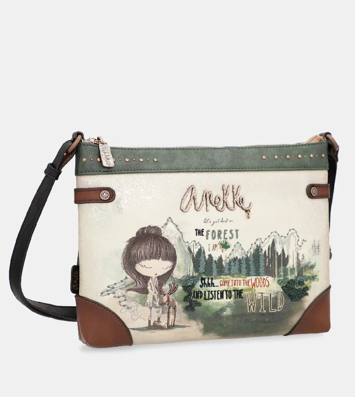 Women's shoulder bags spacious-interior -The Forest large printed shoulder bag