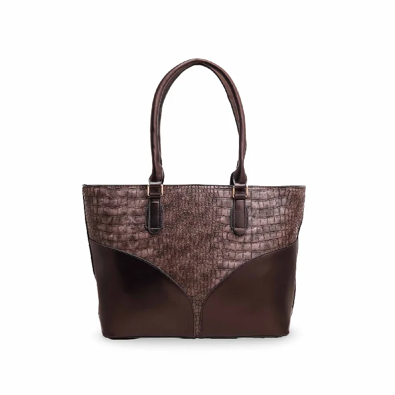 Women's shoulder bags office -Brown Formal Shoulder Bag For Women P55612