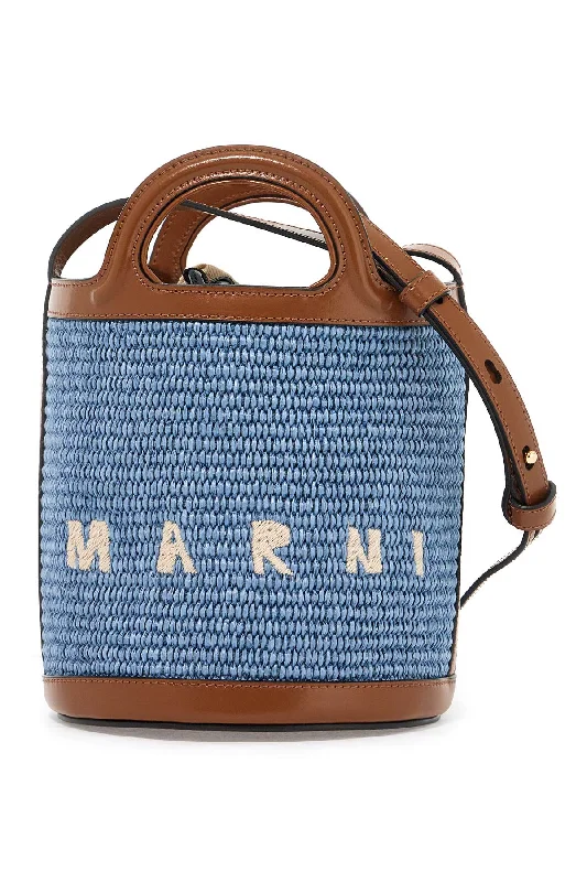 Women's bucket bag squad apparel -Marni Raffia Tropicalia Bucket Bag