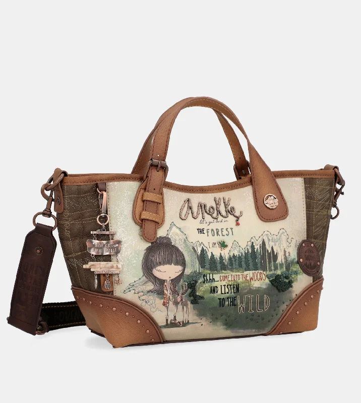 Women's shoulder bags preppy -The Forest shoulder tote bag with shoulder strap