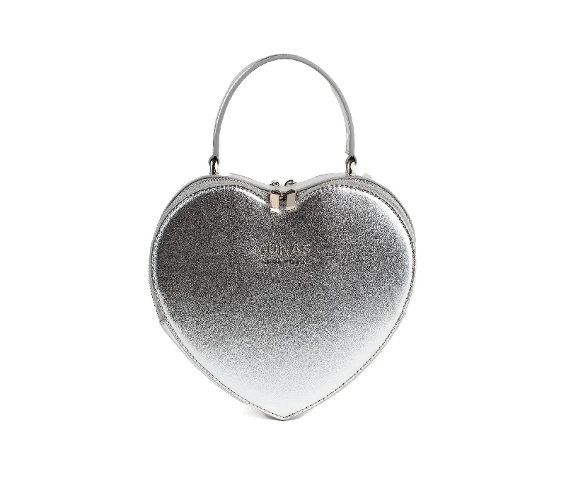 Women's crossbody bag performance special -Sweetheart - Silver Vegan Crossbody Bag