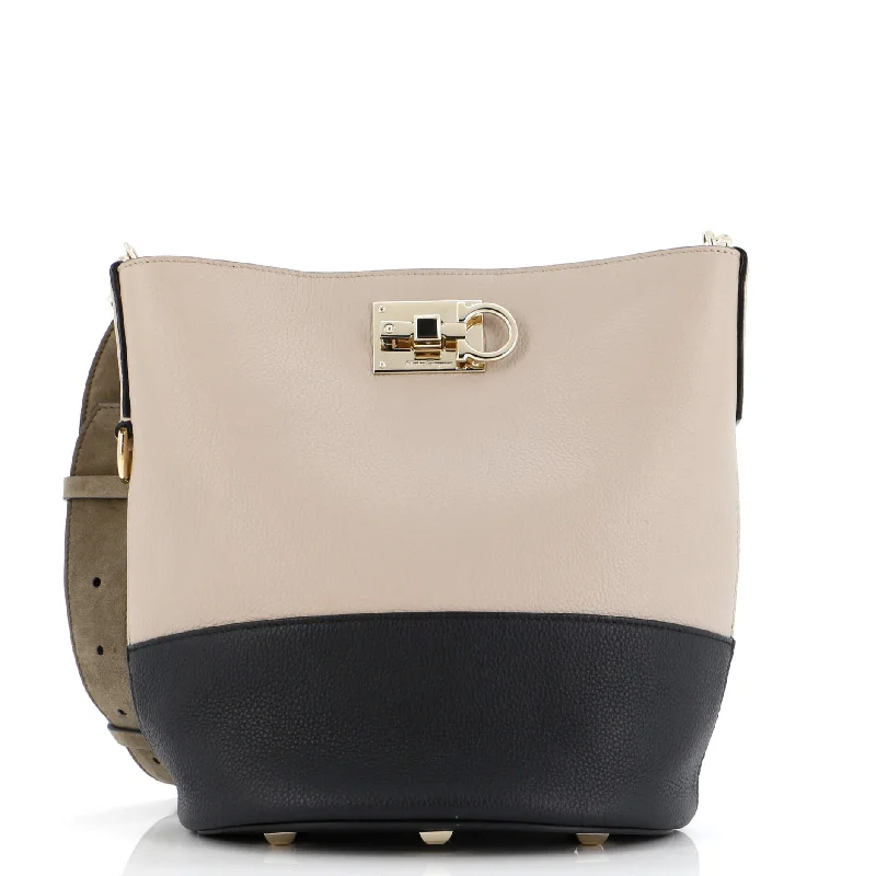 Women's bucket bag compact shape -The Studio Bucket Bag Leather