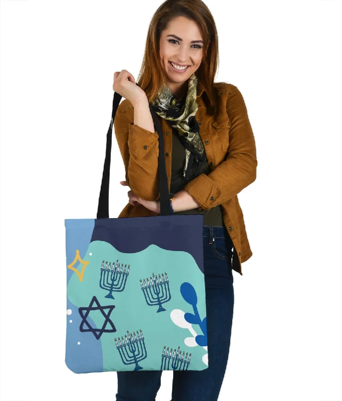 Women's tote bags bold-chic -Hanukkah Cloth Tote Bag